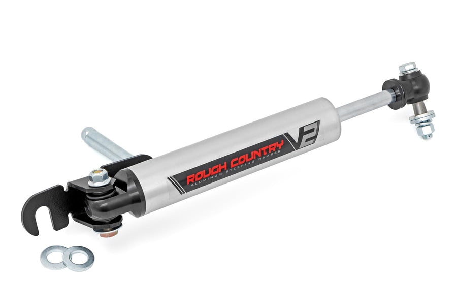 Rough Country V2 Steering Stabilizer for 2500/3500HD 16-24 Chevy/GMC - 8730170