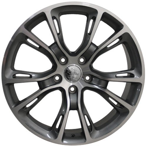 Gunmetal OE Wheels LLC JP16-20085-5500-42MG Machined Wheel Painted (20 x 8.5 inches /5 x 127 mm, 42