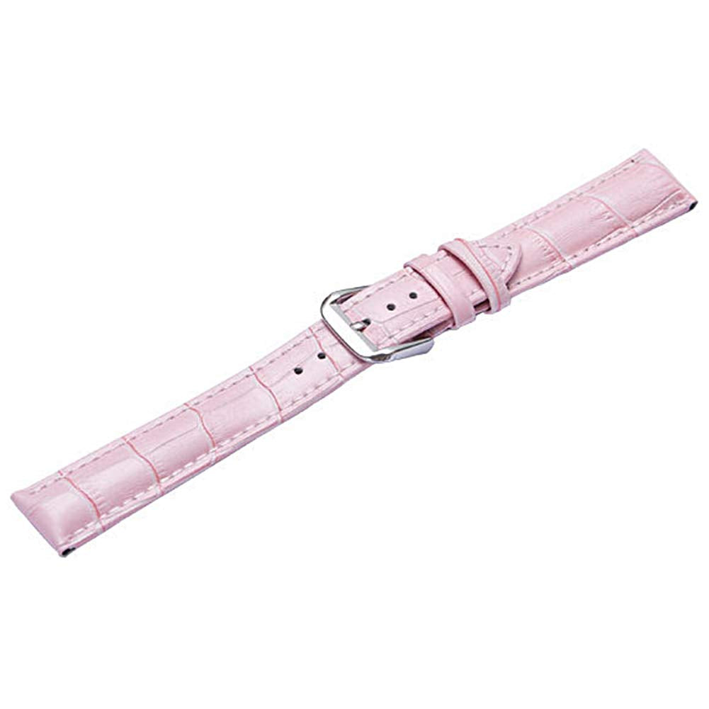 Quality Kathleen0 Leather Watch Wrist Straps Replacement Wristband Accessory Band 12-24mm(16mmPink)