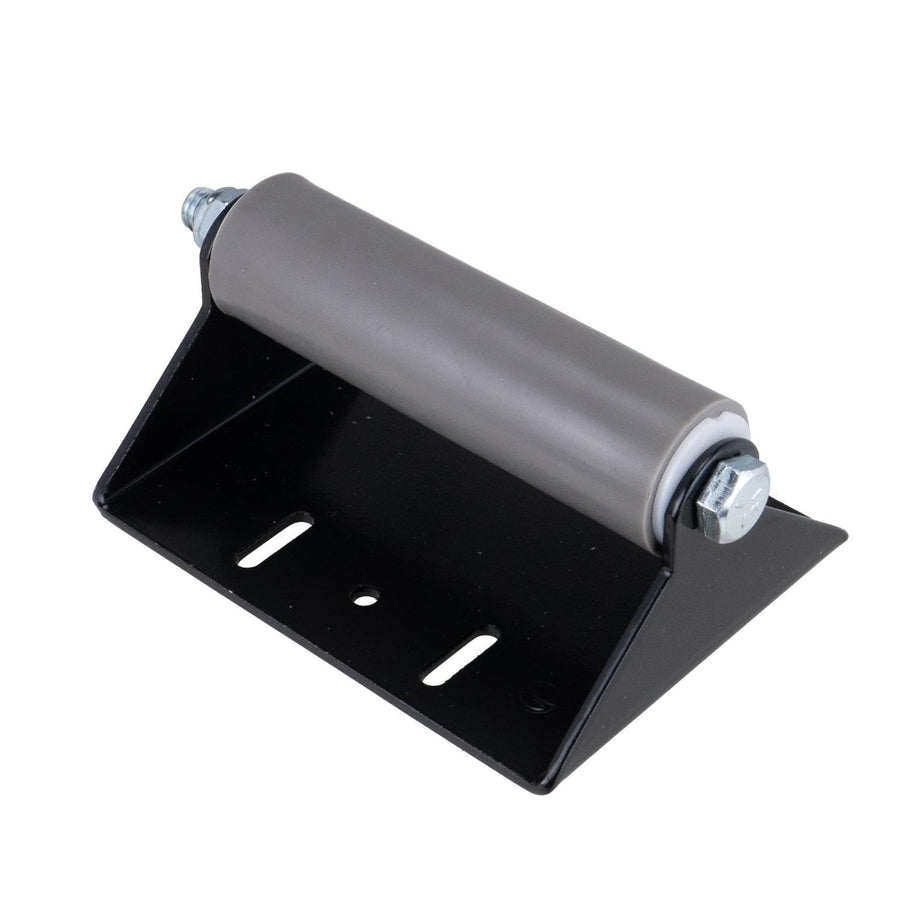 SURFACE MOUNT SLIDE OUT ROLLER, MODEL#648 W/SINGLE GRAY ROLLER, POWDER COAT BLA