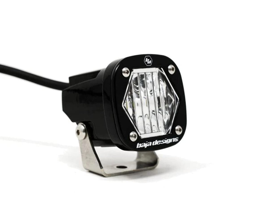Baja Designs Black S1 LED Light Pod for Jeeps, Off Road 4x4, Truck, UTV, ATV (Wide Cornering; Clear)