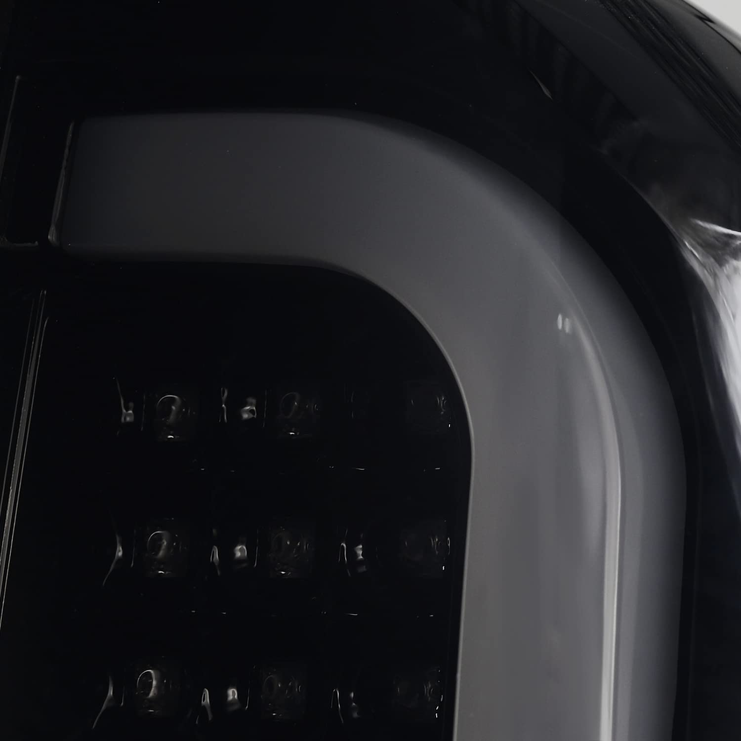 Glossy Black Smoke LED Sequential Tail Lights SPEC-D TUNING Compatible with 2014-2021 Toyota Tundra, Left + Right Pair Assembly