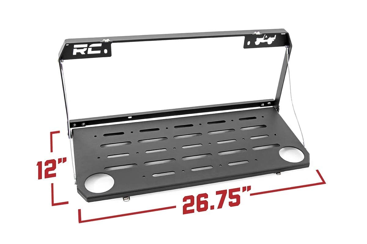 Folding Rear Tailgate Table Rough Country for Jeep Wrangler JL/Unlimited (2018-2024)