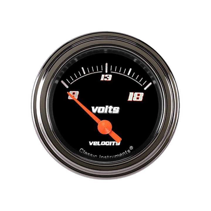 Velocity Black Classic Instruments 2 1/8" Volt Gauge VS30BSLC