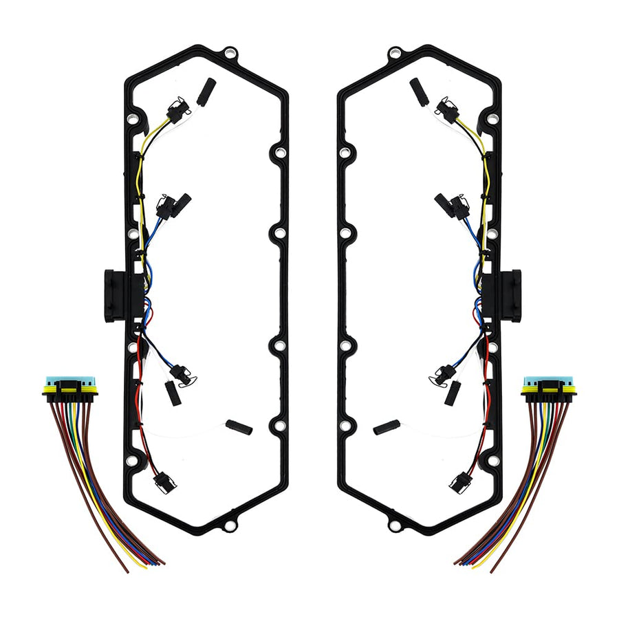 Mishimoto Valve Cover Gasket Set and Glow Plug Harness Compatible With Ford Powerstroke 7.3L 1999-2003