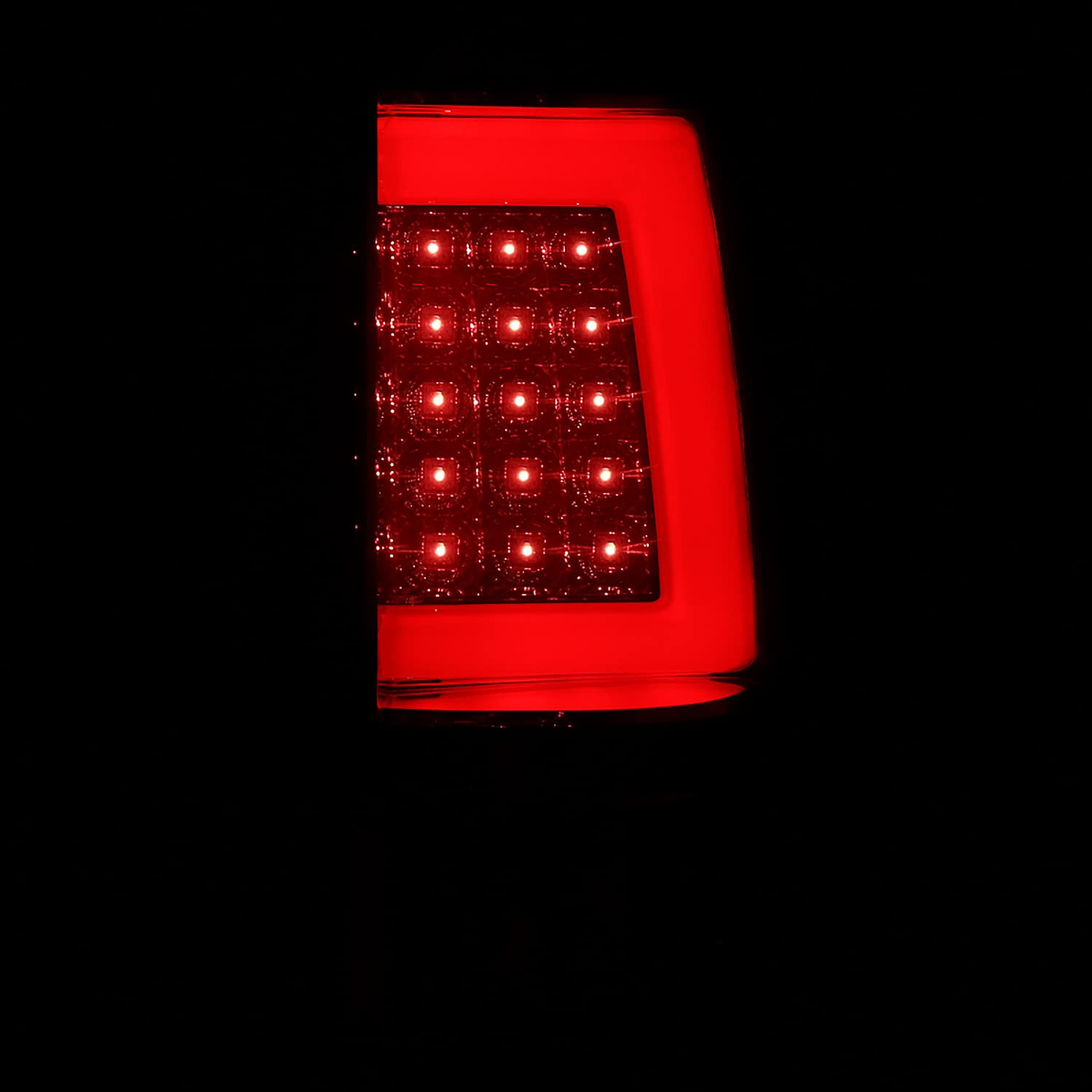 Red Lens SPEC-D TUNING LED Bar Tail Lights Compatible with 2003-2006 Chevy Silverado 1500/1500HD/2500/2500HD, 2004-2006 Chevy Silverado 3500, Left + Right Pair Assembly