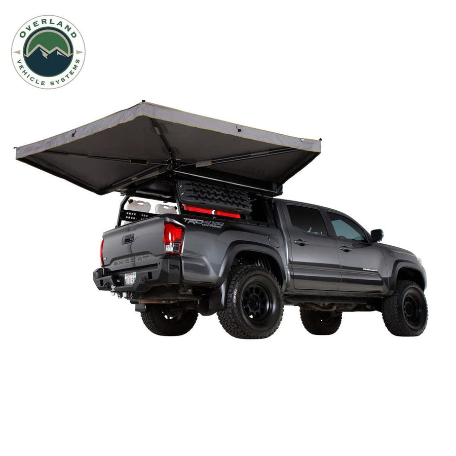 Overland Vehicle Systems Nomadic 270 LTE Awning Passengers Side | Dark Gray | Includes Black Travel Cover | 19689909