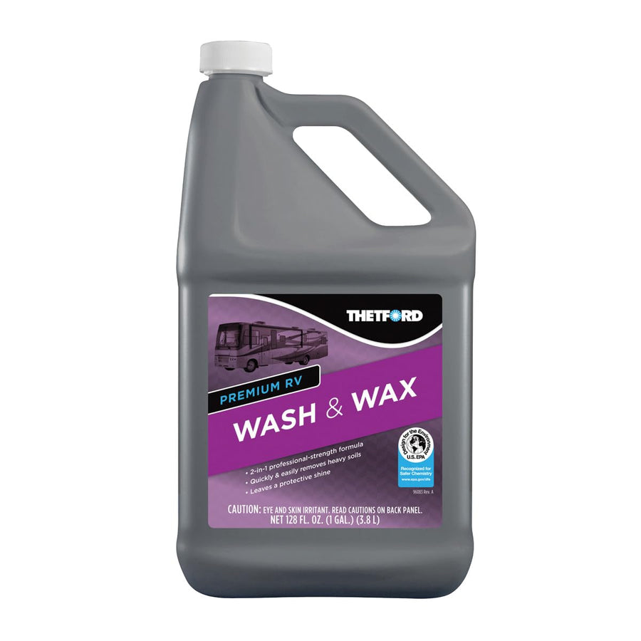 Thetford RV Wash and Wax Premium, Detergent and Wax for RVs / Boats / Trucks / Cars - 1 Gallon - Thetford 32517