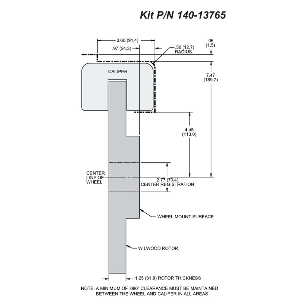 Front Hat Kit FNSL6R,13.06, Drilled, Nickel