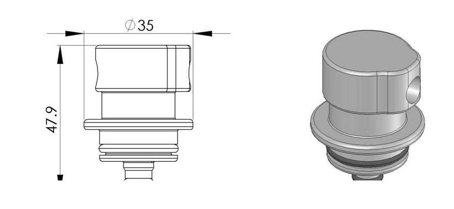Fuel Rail Adapter Turbosmart TS-0402-1006 for Audi/VW