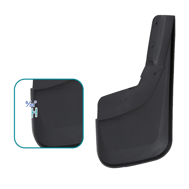 4PC Spec-D Tuning Splash Guard Mud Flaps w/o Wheel Lip Front + Rear Compatible with 2014-2018 Chevy Silverado