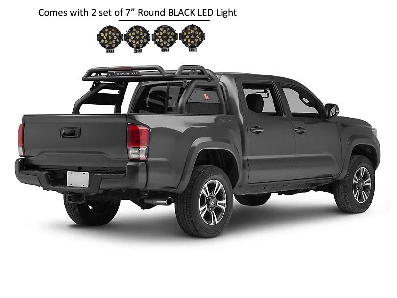 Atlas Black Horse Roll Bar Kit Compatible with 2015-2023 Toyota Tacoma-ATRB-TOTAB-PLB