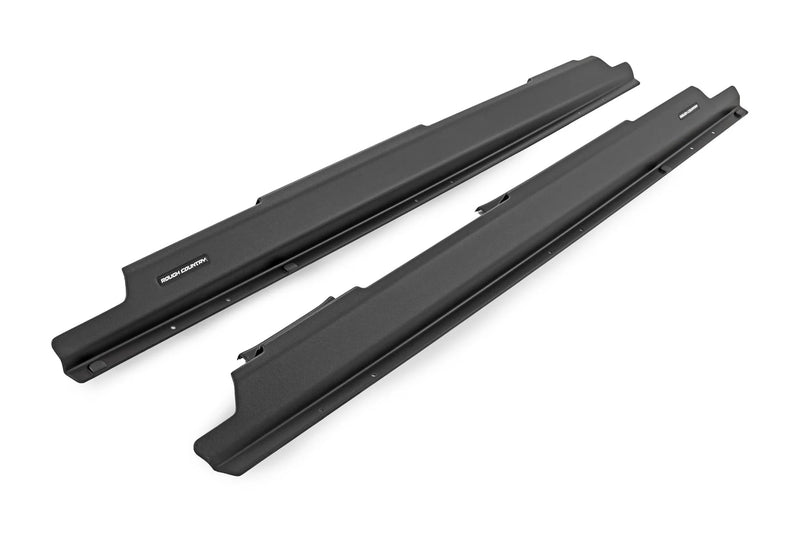 Rough Country Sill Plates Rocker for Jeep Wrangler Unlimited (2018-2025) - Trail Cladding Durable Side Protection, Scratch & Impact Resistant, Easy Install