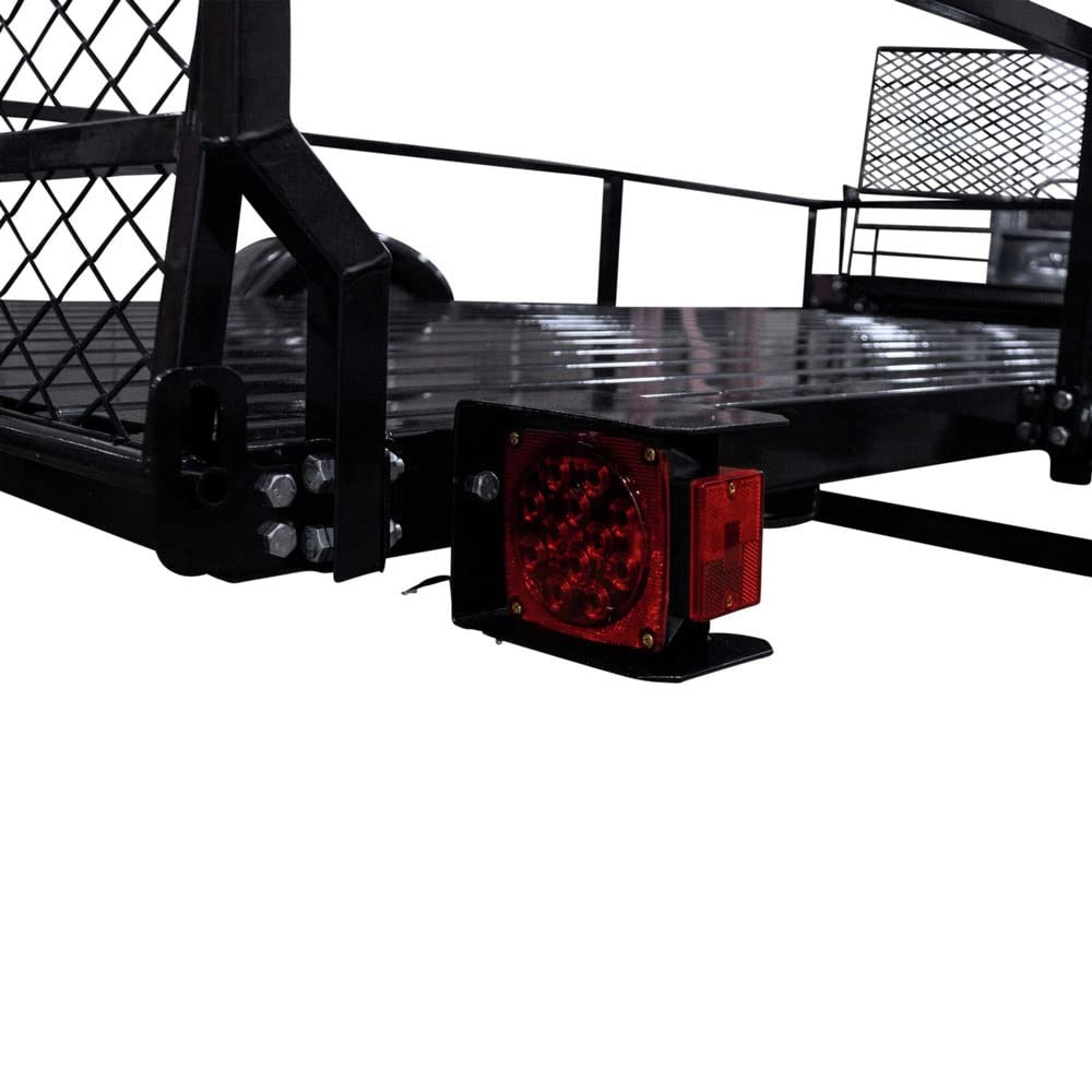 6 ft. DK2 x 10 ft. Single Axle Black UV Powder Coated Open Rail Trailer