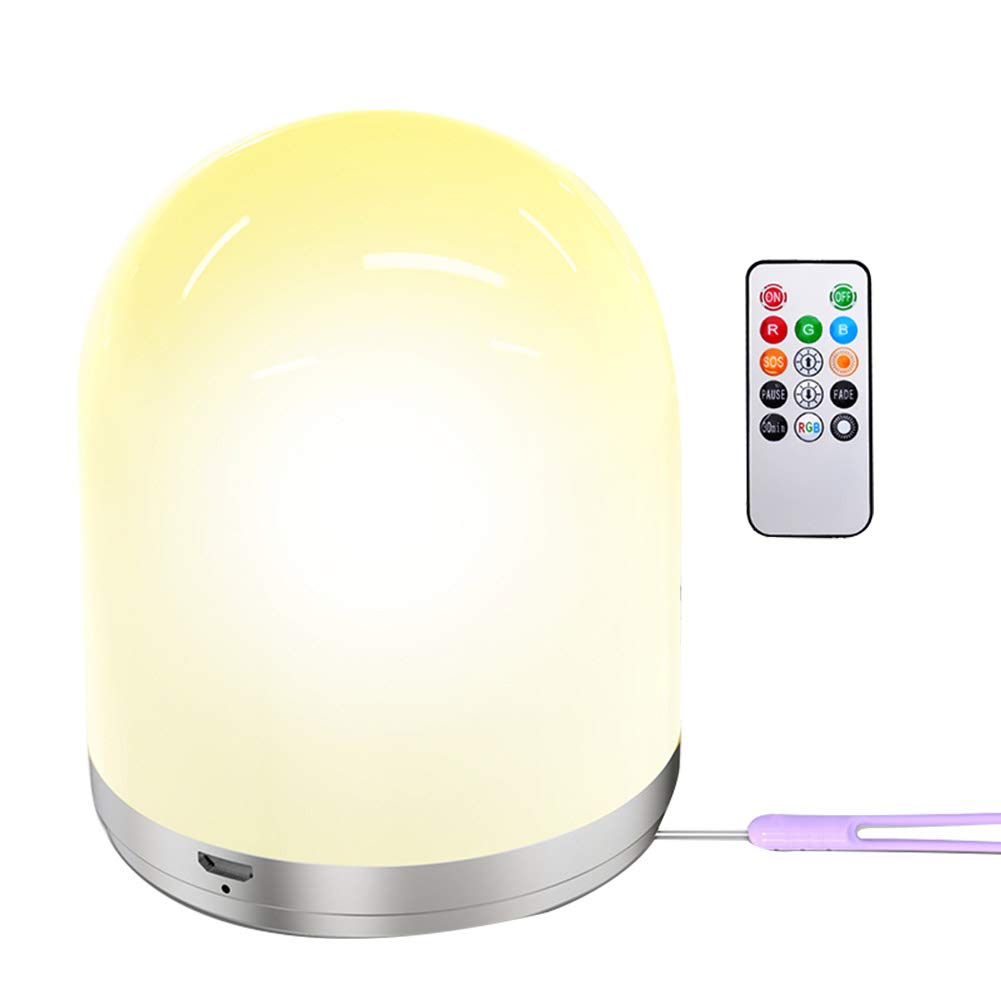 LED Night Light CfoPiryx, Portable Adjustable USB Charging 7 Colors Night Light for Kids, Bedroom Sleeping