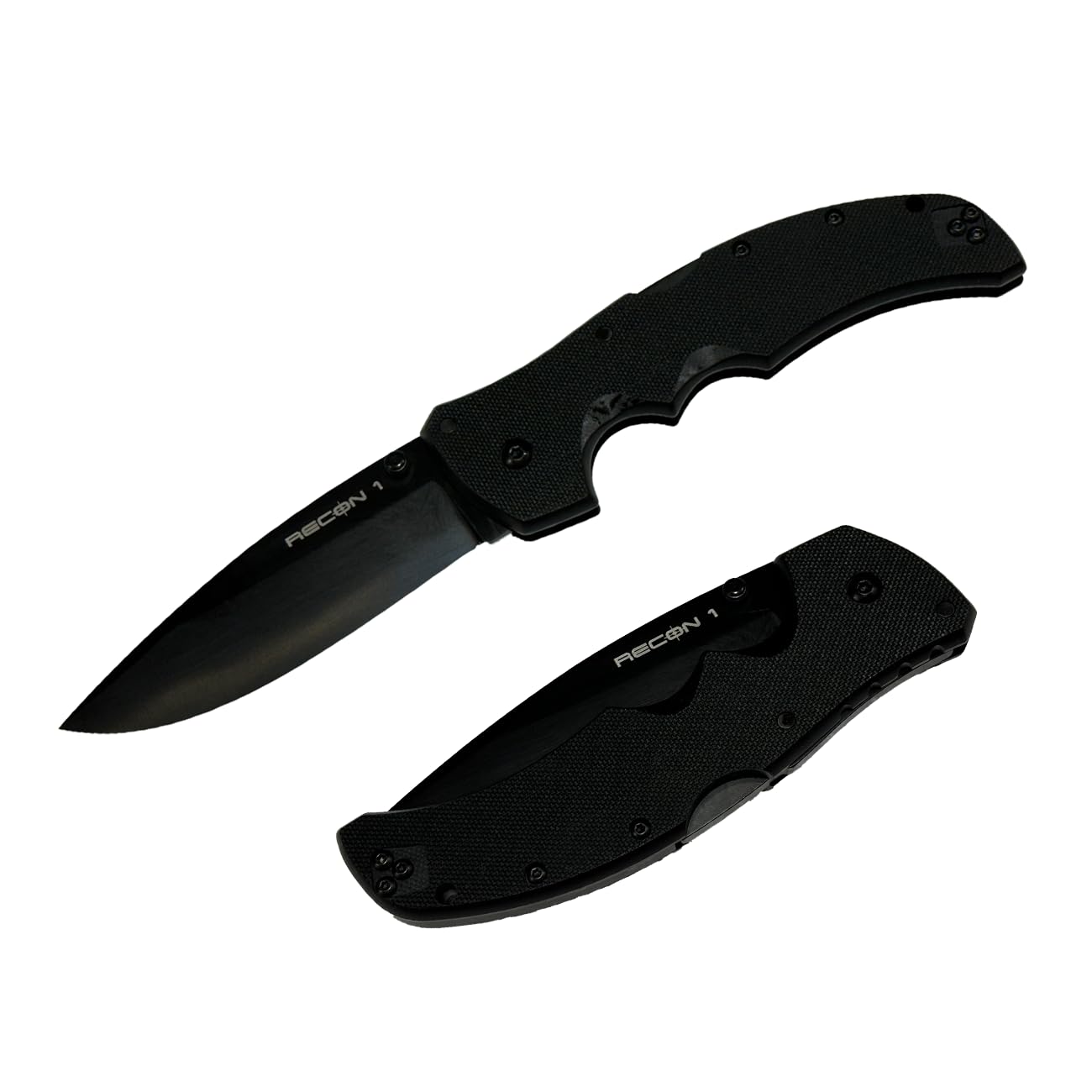 Recon 1 Series Cold Steel Tactical Folding Knife with Tri-Ad Lock and Pocket Clip - Made with Premium CPM-S35VN Steel, Spear Point, Black