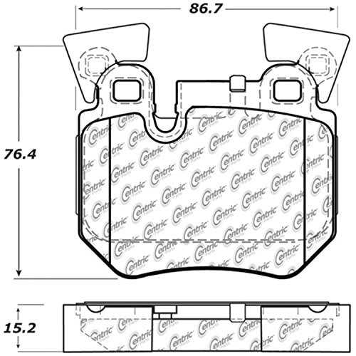 Rear StopTech 308.13720 Brake Pads with Shims and Hardware