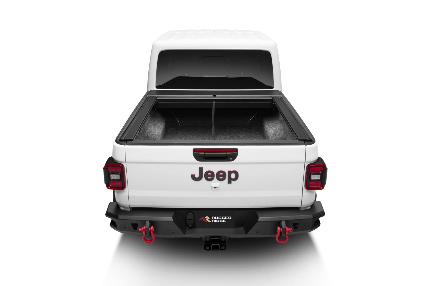 Rugged Ridge Retractable Armis Tonneau Cover w/ Max Track for Jeep Gladiator JT | Weather Resistant, Full Bed Access | 13550.35 | Fits 2020-2025 Jeep Gladiator JT w/ Trail Rails