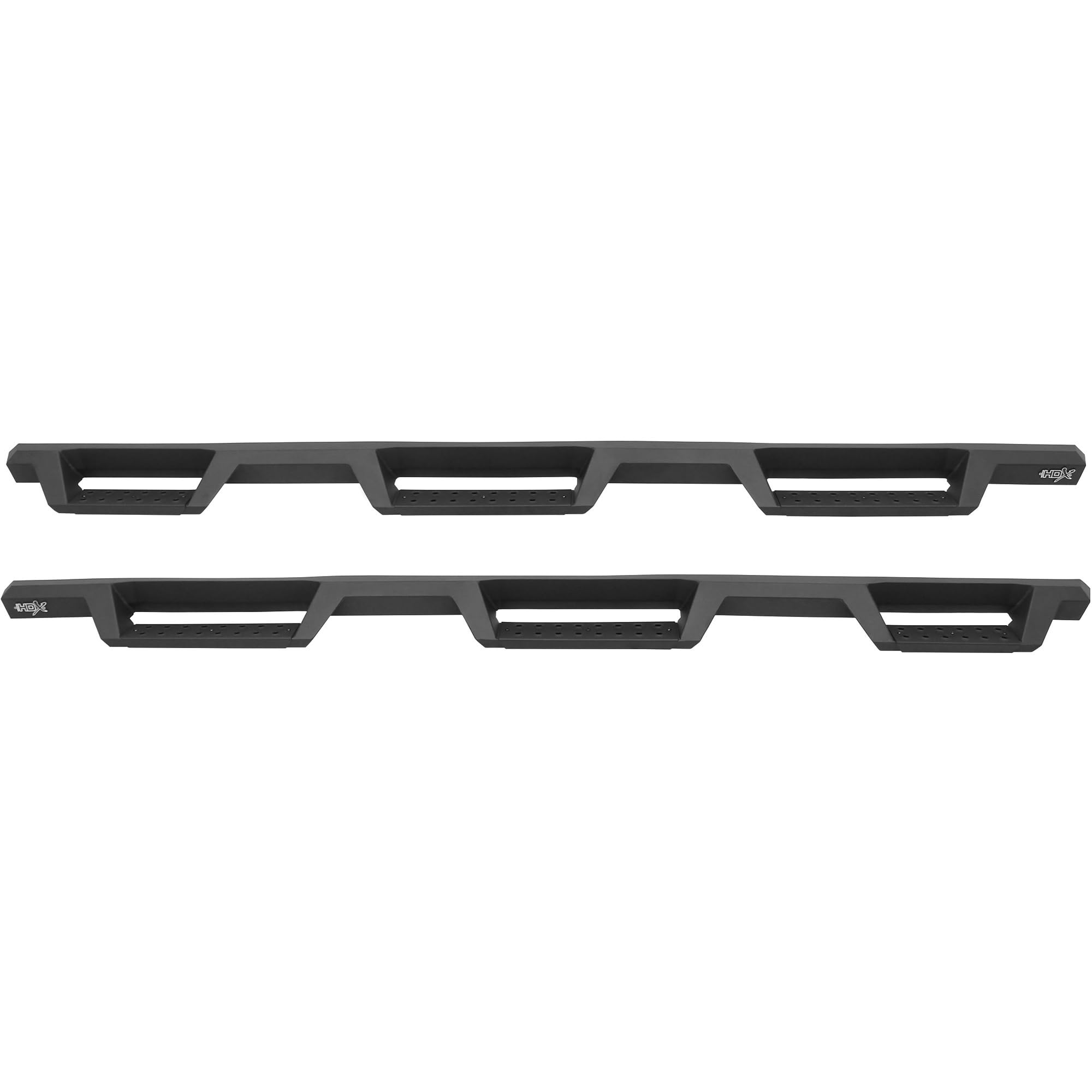 Westin HDX 56-534595 Drop Wheel to Wheel Nerf Bars fits 2014-2019 Silverado Sierra 1500 2500 3500 Double Cab 6'5" Bed & Dually 8' Bed Textured Black Pair