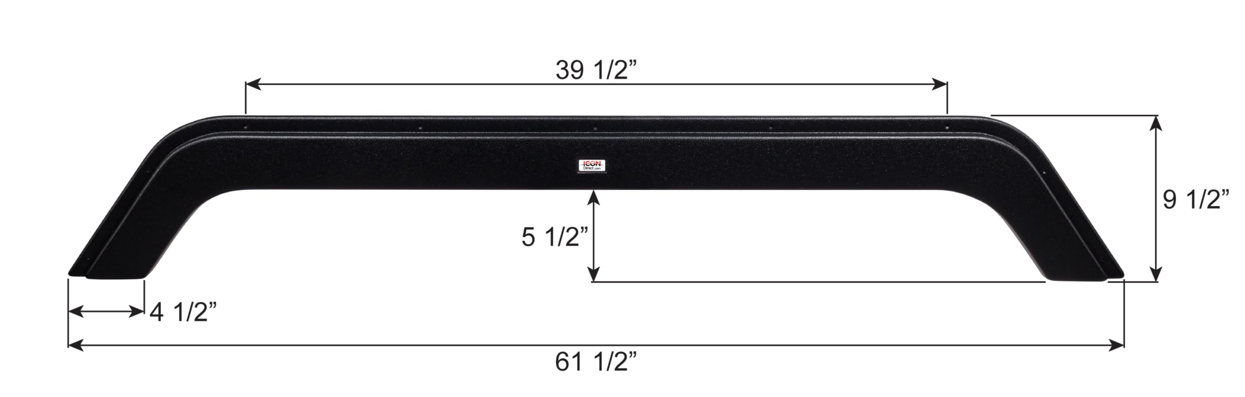 Tandem Axle Fender Skirt ICON 14217 FS2636 for Sunnybrook - Black
