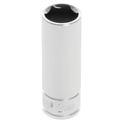 1/4 Drive Performance Tool W36412 12mm 6Point Deep Wall Socket, 1 Pack