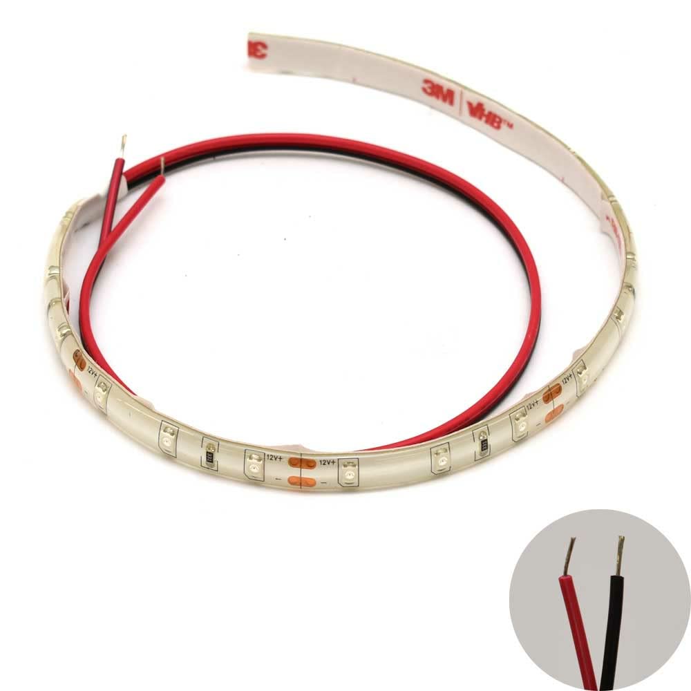 T-H Marine Flex Strip LED Rope Lights | Boat Deck and Gunwale Lighting Strips | 12", Red