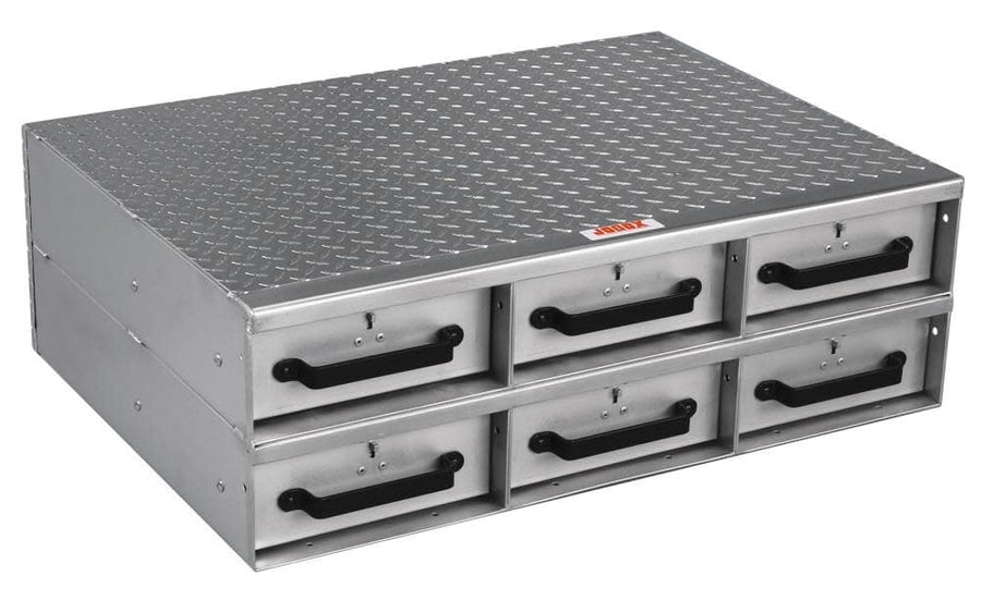 6-Drawer Jobox Heavy-Duty Aluminum Drawer Storage - (36" W x 12" H x 26" L)