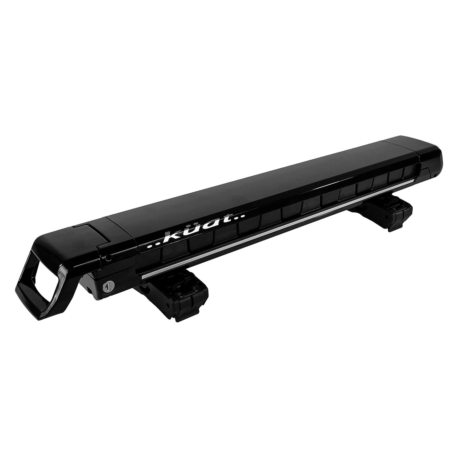 Grip 4 KUAT Durable Universal Car SUV Rooftop Crossbars Mounted Winter Sports Gear Hauling Transportation Slide-Out Locking Clamshell Rack, Fits 6 Skis/4 Snowboards - Black with Gray Anodize