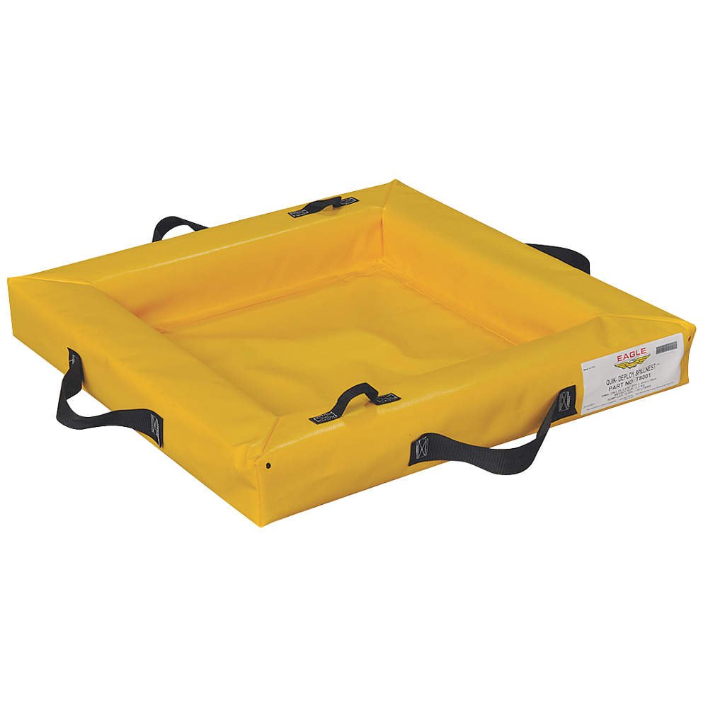 Eagle Quik-Deploy T8005 SpillNest, 4' x 4' x 4" (1.2 cm x 1.2 cm x 10 cm), Yellow