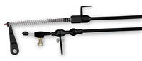Kickdown Cable Kit Lokar XKD-2AODHT with Black Stainless Steel Housing and Black Aluminum Fittings for Ford AOD Transmission