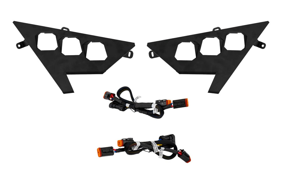 Diode Dynamics LED Headlight Kit SSC1 compatible with Polaris RZR Pro 2020-2023, Bracket & Wiring Harness Only