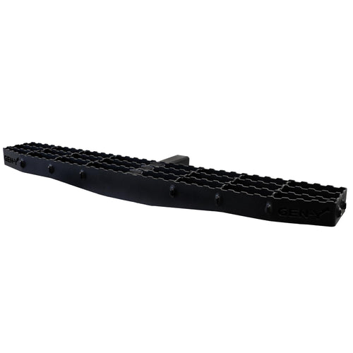 GEN-Y Extra Wide Heavy-Duty Hitch Step with Serrated Boot Scraper for 2" Receiver, 600 LB Capacity, Black