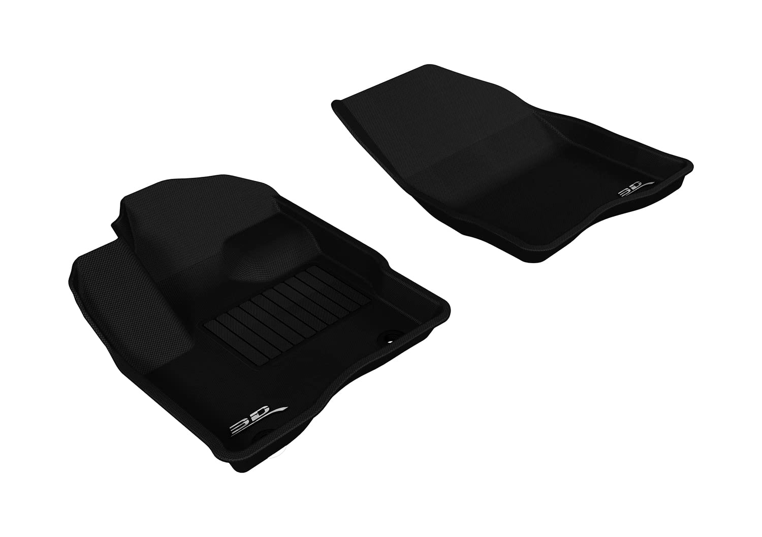 3D MAXpider Custom Fit Front Row All-Weather Floor Mat for Select Ford Taurus Models - Kagu Rubber (Black)