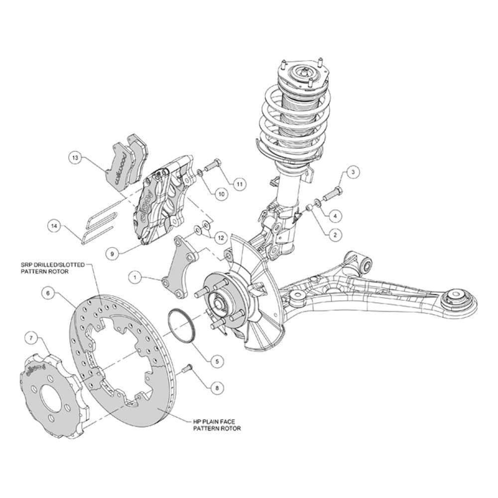 Front Hat Kit, DP6A 12.19", Drilled