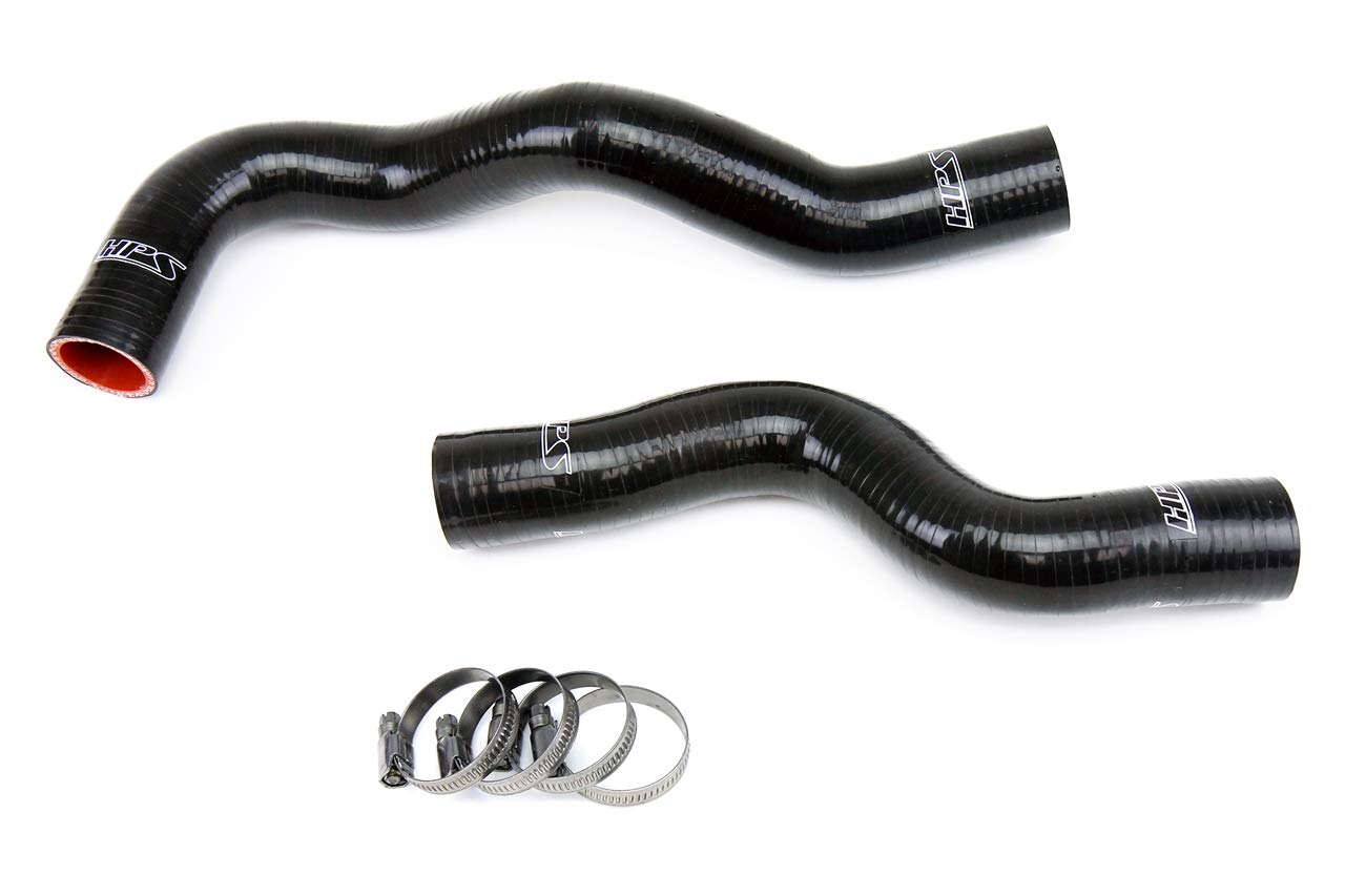 Black HPS 57-1055-BLK Silicone Radiator Coolant Hose Kit