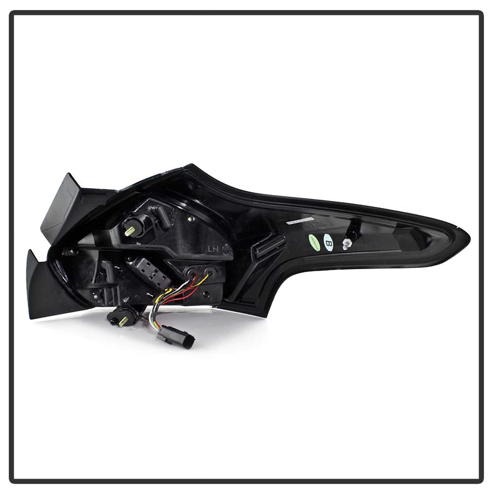 Ford Focus Spyder 5Dr Hatchback 15-17 LED Sequential Indicator LED Reverse LED Tail Lights - Black