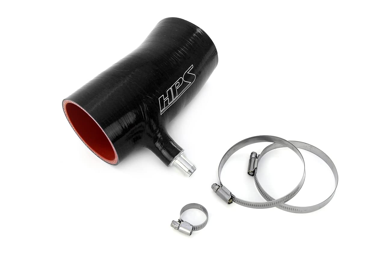 Black Silicone Air Intake Hose Kit HPS Performance Compatible for 2011-2016 Toyota Sienna 2010-2015 Lexus RX350 3.5L V6, 57-2123-BLK