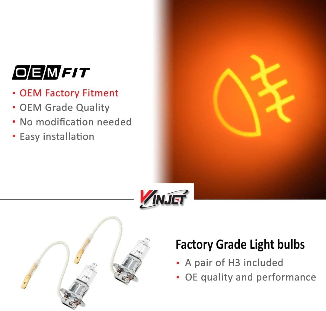 Winjet Fog Lights Compatible with Nissan [2000-2001 Maxima] [2000-2003 Sentra] [2001-2004 Frontier] [2002-2004 Xterra] + Switch + Wiring Kit (Yellow)