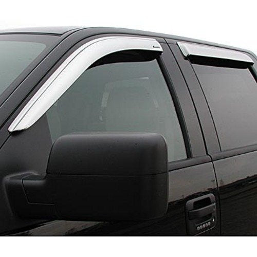 Stampede 6034-8 Truck Accessories Tape-Onz Sidewind Deflector - 4 Door - Chrome