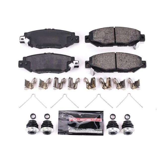 Power Stop Z23-572 Z23 Evolution Sport Carbon Fiber Infused Ceramic Brake Pads with Hardware Rear