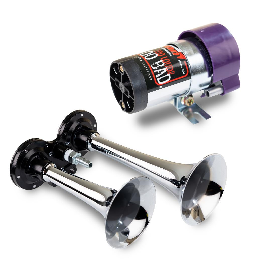 Kleinn 6126 Direct Drive Dual Air Horns Kit - Chrome