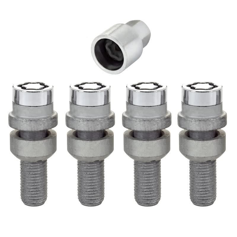 Bolt Style McGard Chrome Radius Seat Lock Bolt Set (M14 x 1.5 Thread Size) - Set of 4