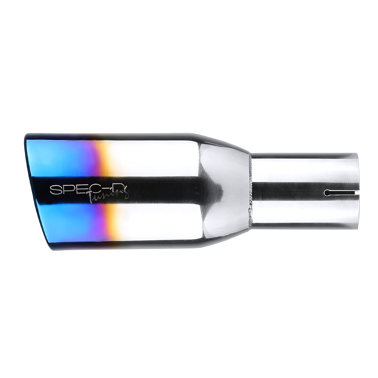 3.875" Slant Titanium Burnt Stainless Steel Exhaust Muffler Tip SPEC-D TUNING 2.5" Inlet
