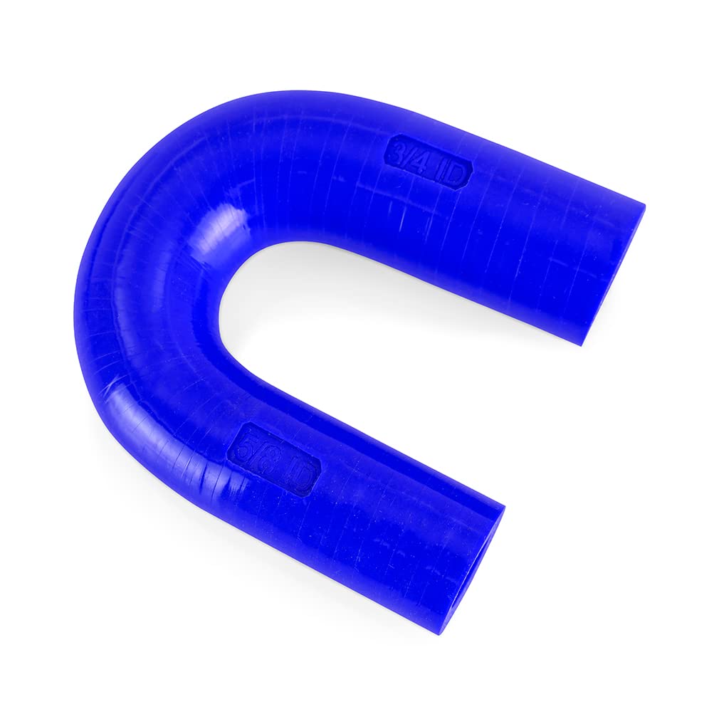 GM LS V8 Heater Core Bypass Hose, Blue Mishimoto Silicone