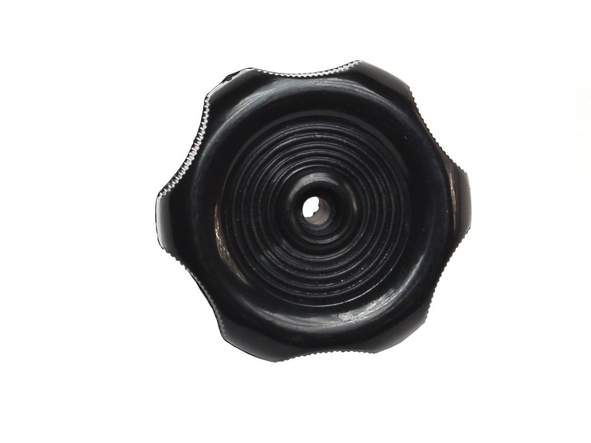 Plastic Window Knob RV Designer H711, 2-1/4 inch Diameter, 1/2 inch Shaft, Black, Interior Hardware