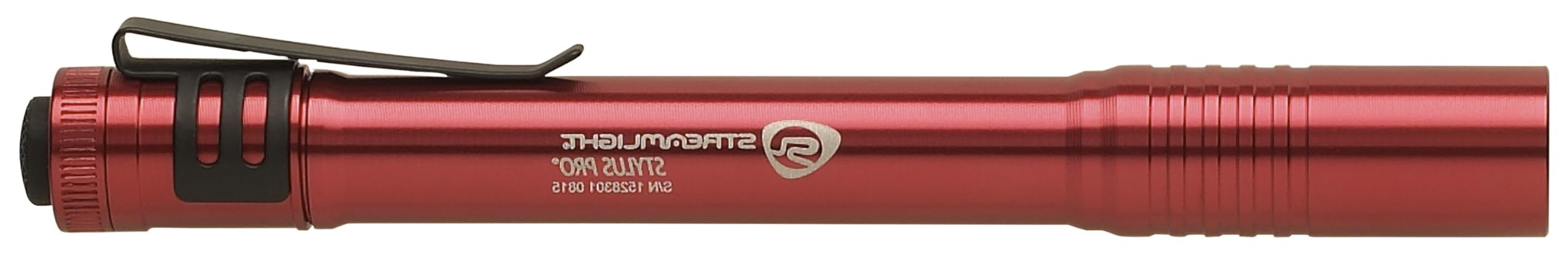 Streamlight Stylus Pro 100-Lumen White LED Pen Light for Everyday Use, Inspectors, and Law Enforcement with 2 AAA Alkaline Batteries, Red