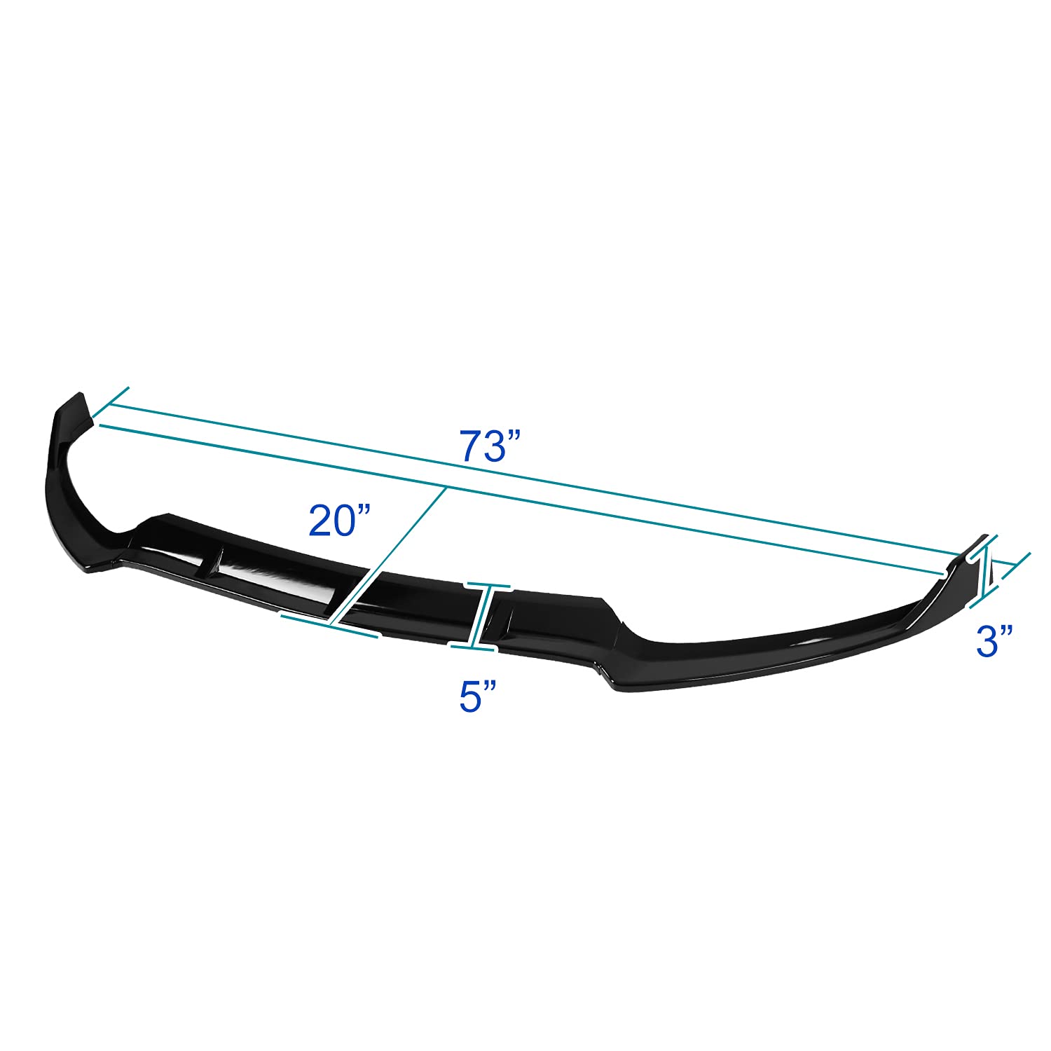 Glossy Black Spec-D Tuning Front Lip Spoiler Splitter Compatible with 2015-2018 Mercedes Benz C-Class W205