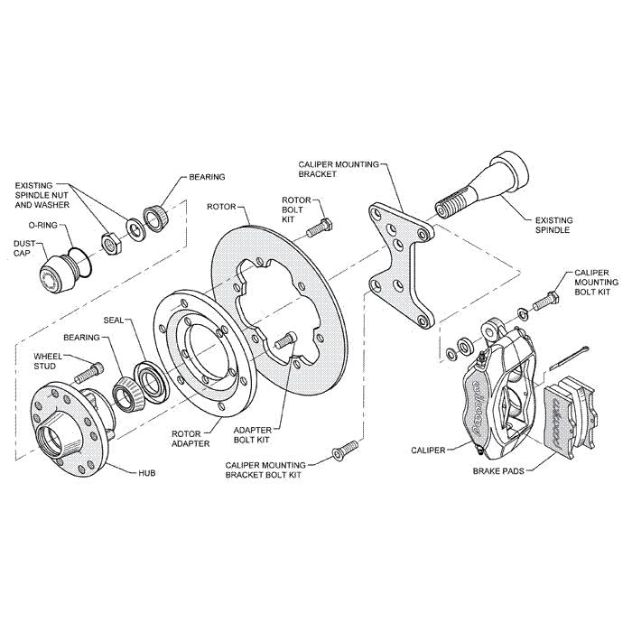 140-1501-B Wilwood Front Brake Kit (MD 37-48 Ford-Billet)