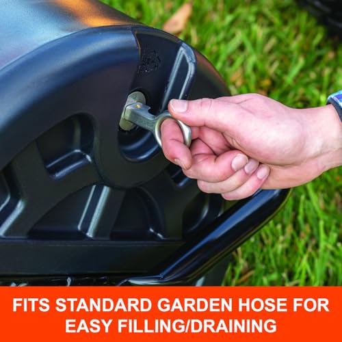 18" x 48" Agri-Fab Tow Behind Poly Lawn Roller 550 lbs Weight with Water, Poly Drum and Steel Frame, with Plug. Designed for Lawn and Garden Tractors