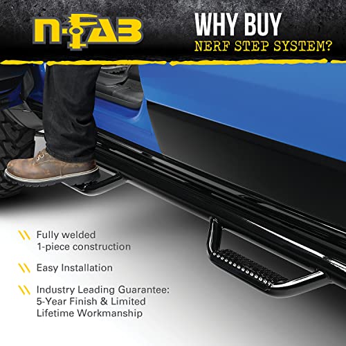 Toyota Tundra Nerf Steps for RealTruck | Cab Length, Heavy Duty Steel, Textured Black | T0480CC-TX | Fits 2004 - 2006 Toyota Tundra Double Cab